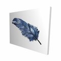 Fondo 16 x 20 in. Blue Feather-Print on Canvas FO2779768